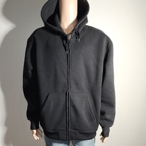 Men's Classic Black Zip-Up Hoodie